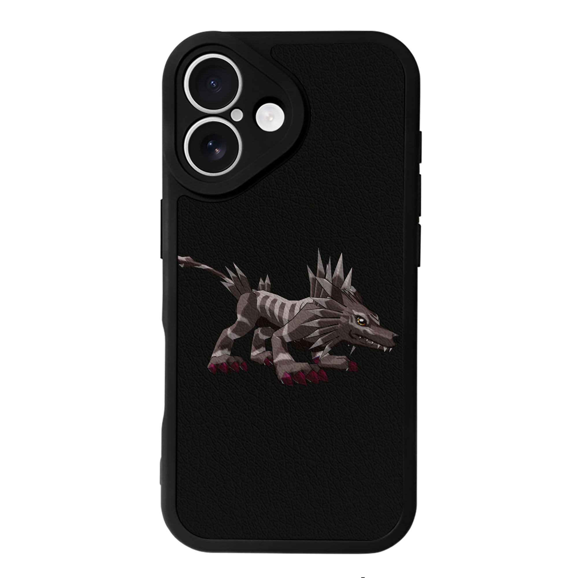 （画像用） Digimon デジタルモンスター/デジモン 【iPhone 16シリーズ対応】シリコンスマホケース（レザー調） 材質：シリコン